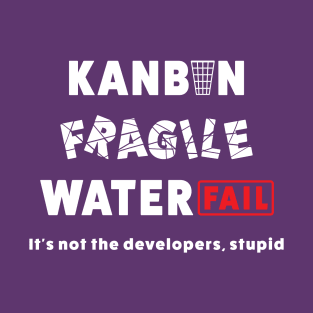 Kanban Agile Waterfall White T-Shirt