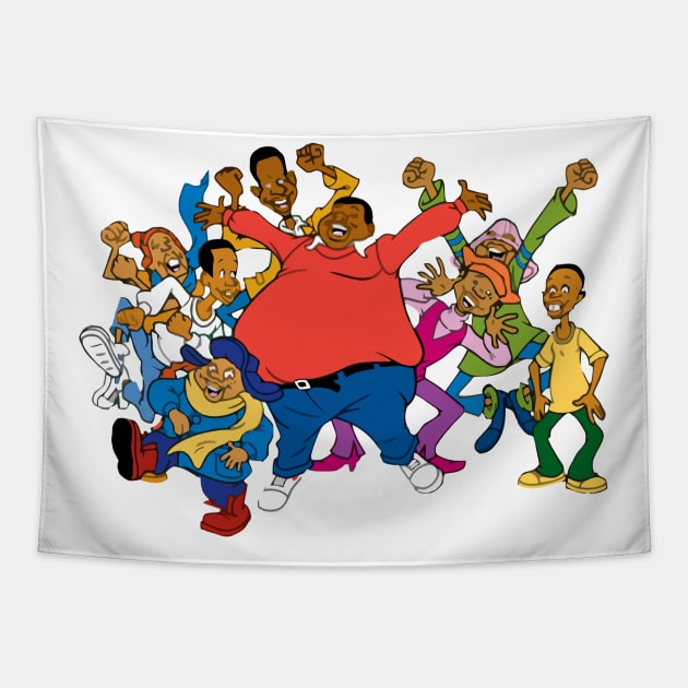 Fat Albert Gonna Have a Good Time Art Tapestry by woleswaeh