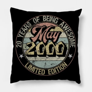 Born May 2000 Limited Edition Happy 20th Birthday Gifts Pillow