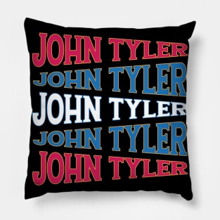 TEXT ART USA JOHN TYLER Pillow