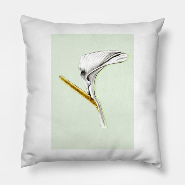 Colorful Calla Lily Flower Pillow by VeraAlmeida