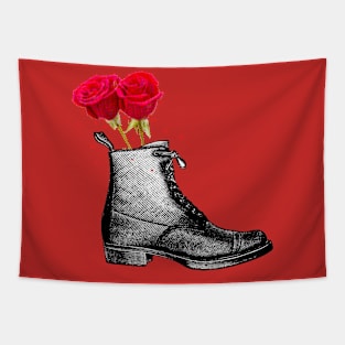 Boot and Roses Tapestry