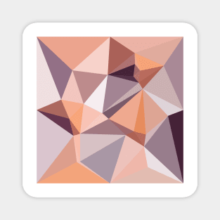 Almond Beige Abstract Low Polygon Background Magnet