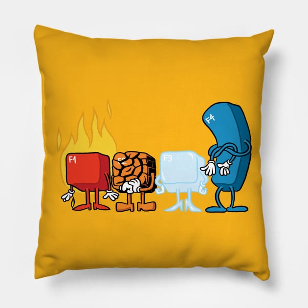 fantastic four Pillow by ticulin