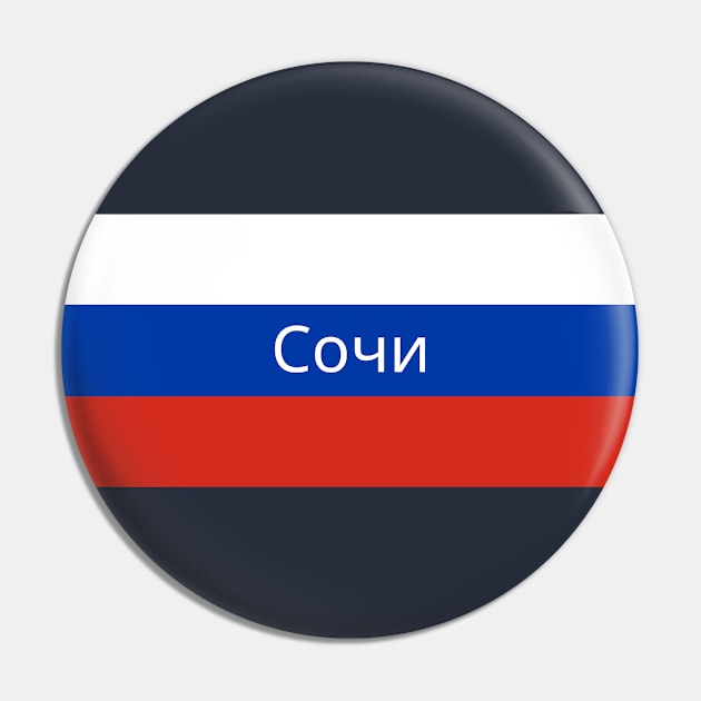 Sochi City in Russian Flag Pin by aybe7elf