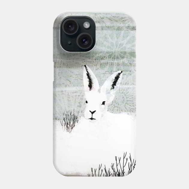 Snow Hare Phone Case by KatherineBlowerDesigns