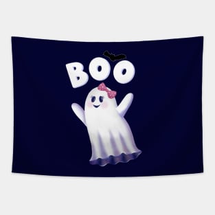 Ghost Girl says Boo Tapestry