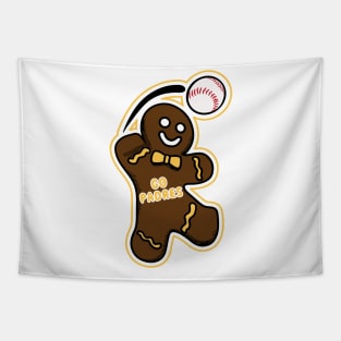 San Diego Padres Gingerbread Man Tapestry