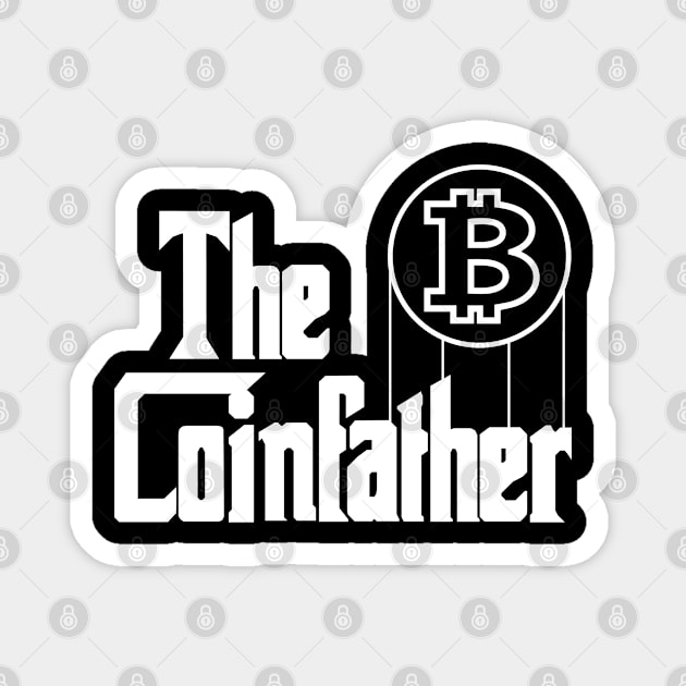 The Coinfather Funny Crypto Hodl BTC Blockchain Bitcoin Magnet by Riffize