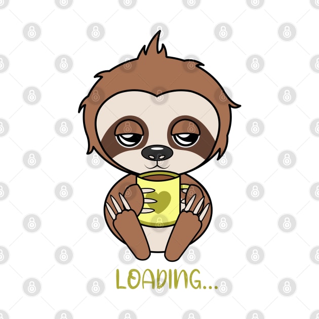 Loading, cute sloth by JS ARTE