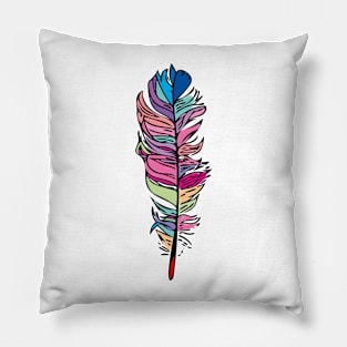 Rainbow Feather Pillow