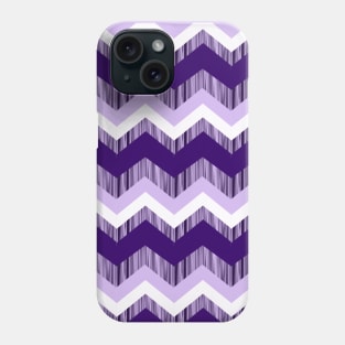 1980s boho chic girly pattern pastel lilac purple chevron Phone Case