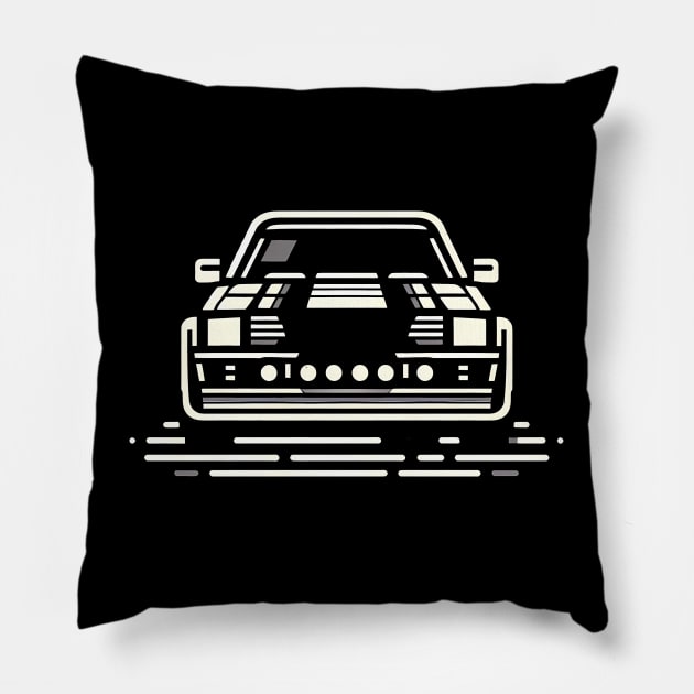 Audi Quattro Rally Car Pillow by TaevasDesign