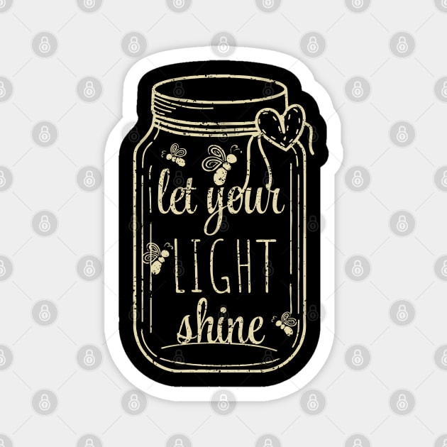 Inspirational Firefly Mason Jar Vintage Quote Design Magnet by TuncGK
