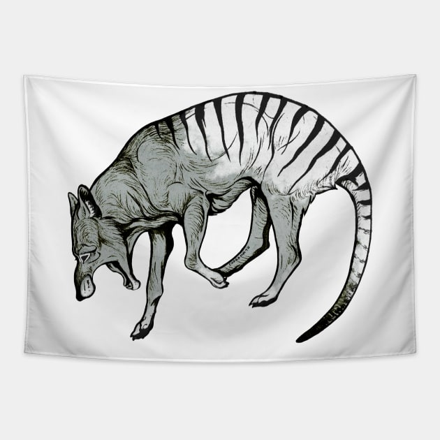 Thylacine Ink Tapestry by charamath