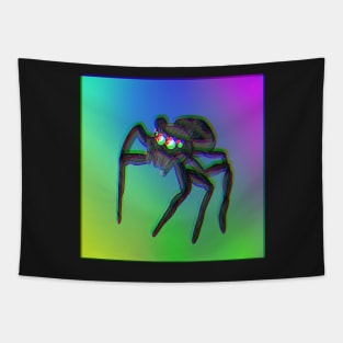 Jumping Spider Drawing V10 (Glitch) Tapestry