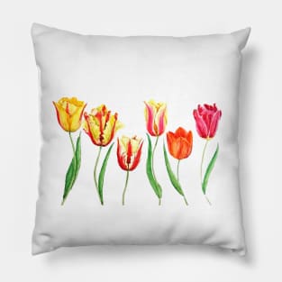 colorful tulips Pillow