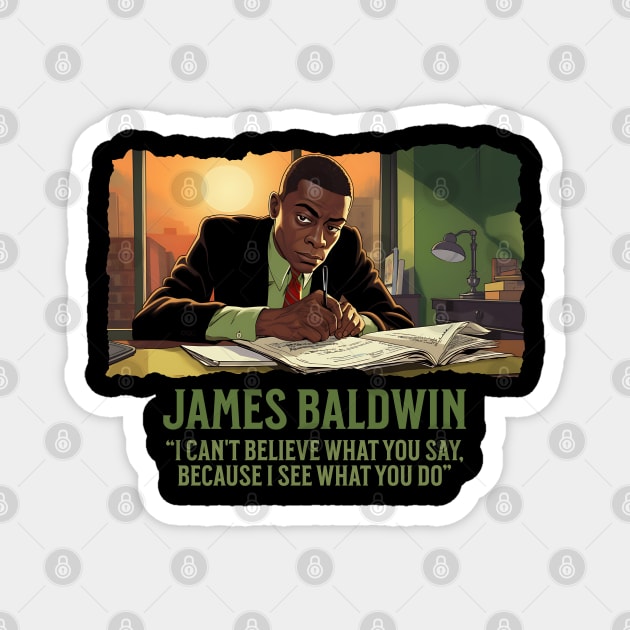 James Baldwin - Black History Icon Magnet by UrbanLifeApparel
