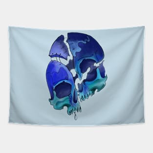 Water Skull Tapestry