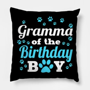 Gramma Of The Birthday Boy Dog Paw Bday Party Pillow