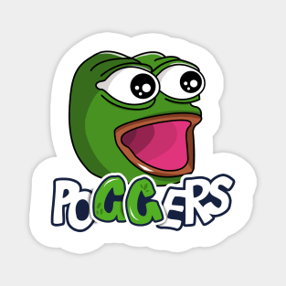 Poggers GG Twitch emote Pepe the frog Magnet