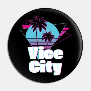 80's Retro Vibes Vice City Pin