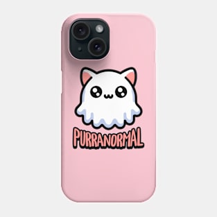 Purranormal! Cute Ghost Cat Pun Phone Case