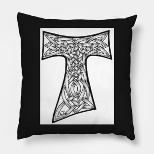 Celtic Franciscan Tau Cross Pillow