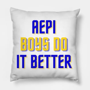 AEPi Boys Do It Better - Blue & Gold Pillow