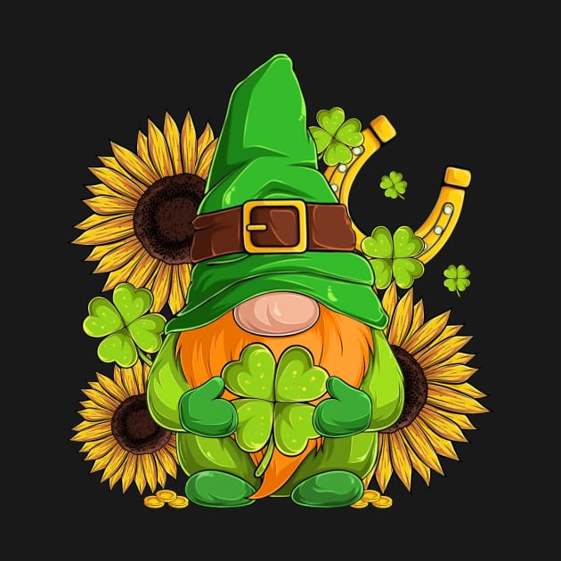 Sunflower Gnome and Shamrock Happy St Patricks Day by Magazine