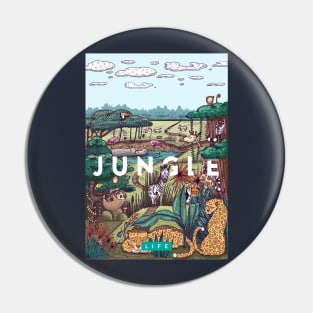 jungle animal illustration Pin