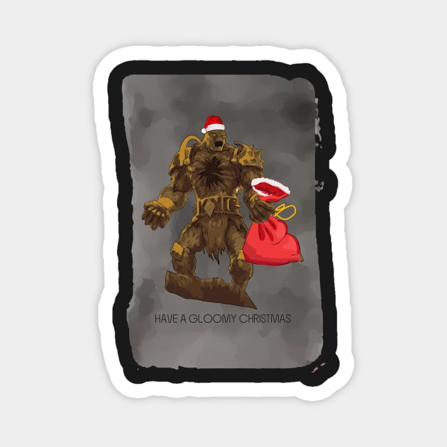 Have a Gloomy Christmas (Red) Gloomhaven - Board Games Design - Board Game Art Magnet by MeepleDesign