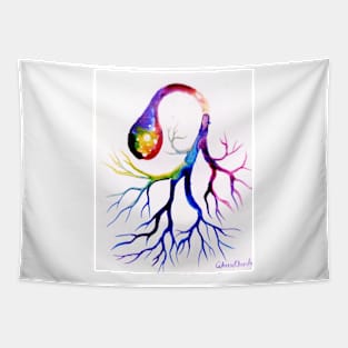 unipolar neuron  or reversed tree painting Tapestry