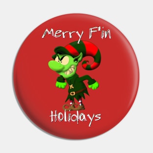 Merry F'in Holidays Pin