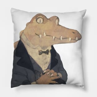 Crocodile gentleman Pillow