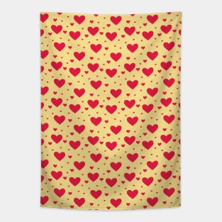 Small Red Hearts Repeated Pattern 065#001 Tapestry