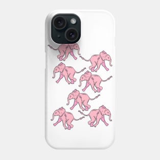 Pretty pink elephants Phone Case