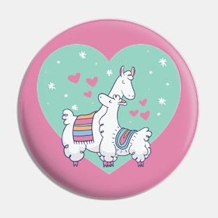 Llama Love // Cute Animal Valentine Pin