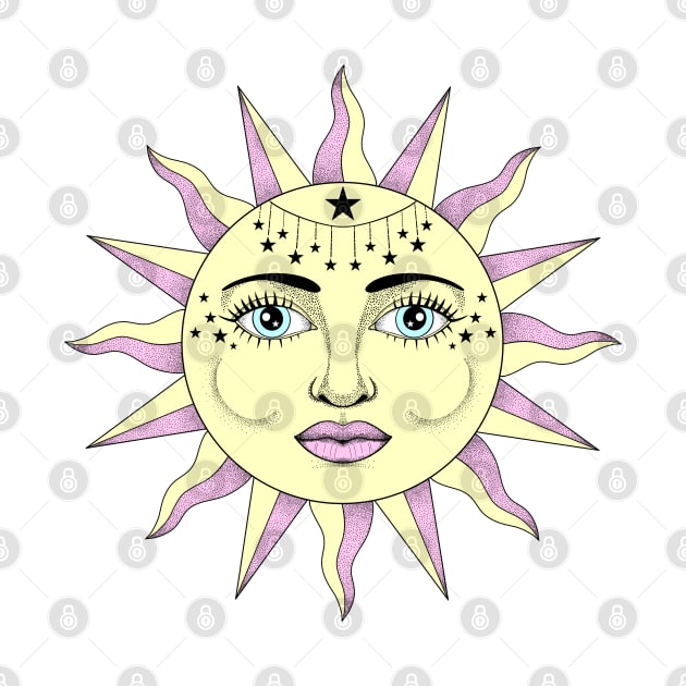 The Sun in Splendour With a Vintage Look in Pastel Colors by The Lunar Resplendence