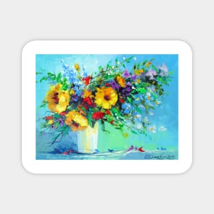 Bouquet of summer flowers Magnet