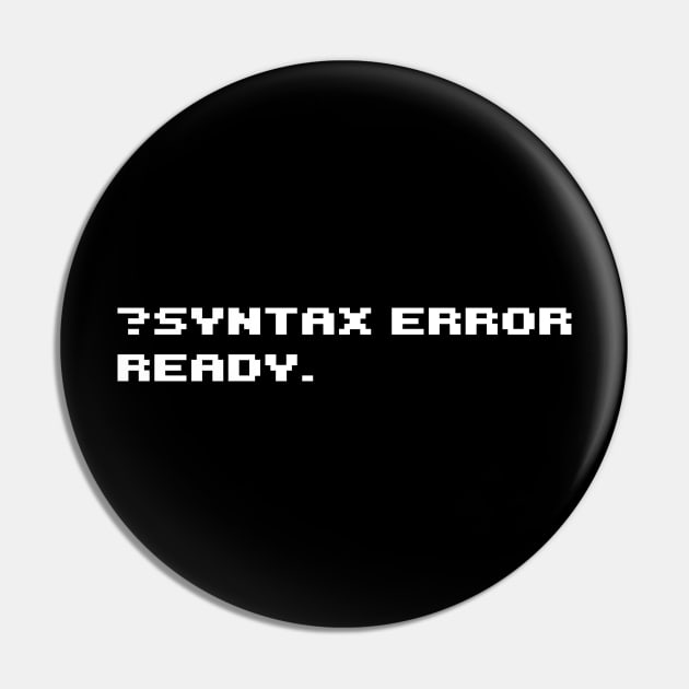 Syntax Error Retro Comp Pin by lkn