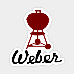 Grill Giants Weber Classic Vintage Maroon Kettle Magnet