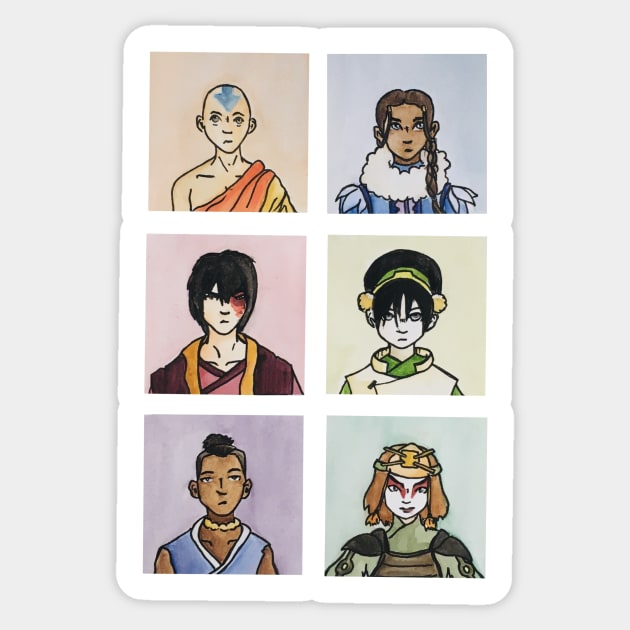 Korra's Team Avatar , Avatar: The Last Airbender Sticker for Sale by  Smartyboyx14