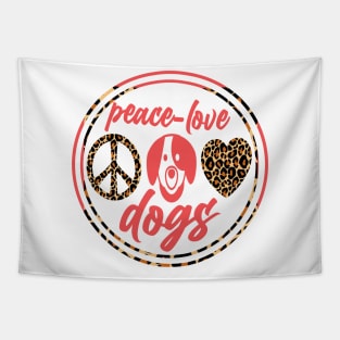 peace love dogs Tapestry