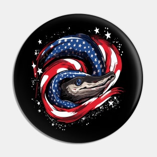 Patriotic Eel Pin