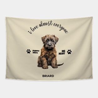 Briard  i love almost everyone Tapestry