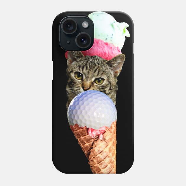 Kitty Golf Ice Cream Phone Case by Mumgle
