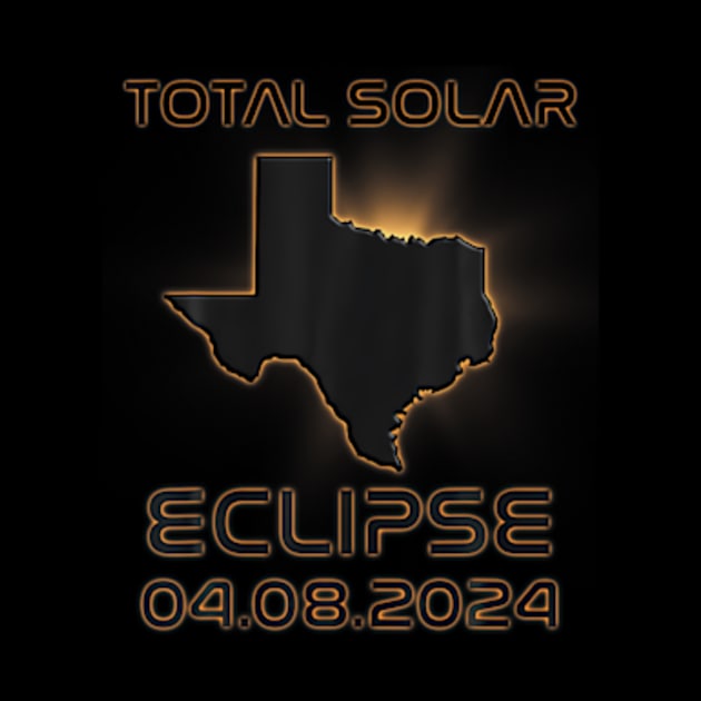 Total Solar Eclipse Texas 2024 - Texas Eclipse by Diana-Arts-C