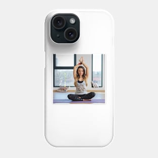 Woman in various yoga postures Phone Case