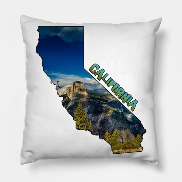 California (Yosemite National Park Half Dome) Pillow by gorff